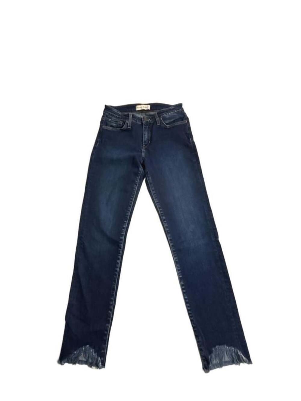 Flying Monkey Dark Wash Skinny Jeans with Frayed Hem Style Y2296